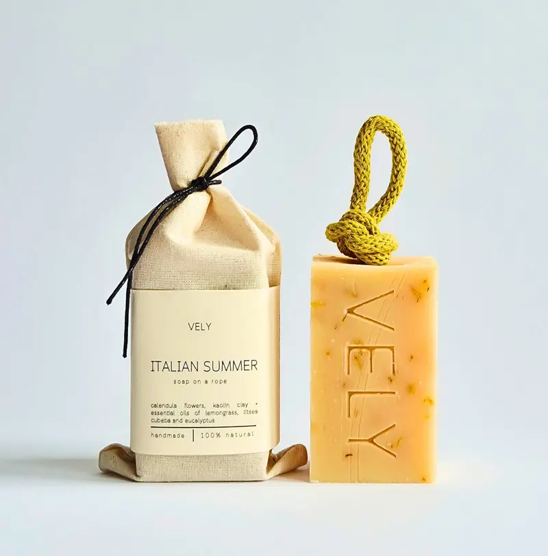 Italian Summer Natural Handmade Soap on a Rope