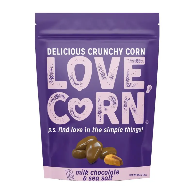 Love Corn Milk Chocolate & Sea Salt 35g (10 Pack)