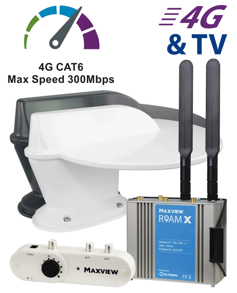 Maxview Roam X Combo 4g Wi-fi system White With Built In TV Antenna