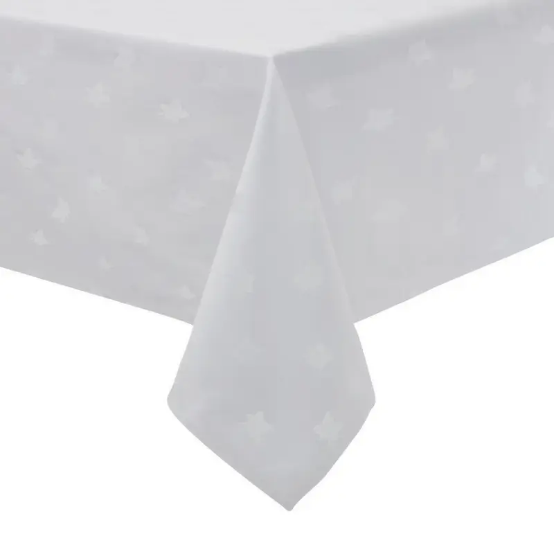 Mitre Luxury Luxor Tablecloth Ivy Leaf White 1780 x 2750mm