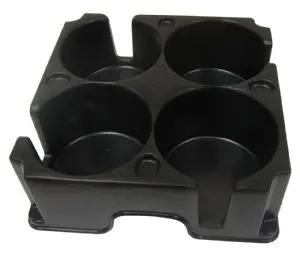 Muggi 4 Cup Holder/Drinks Tray Black