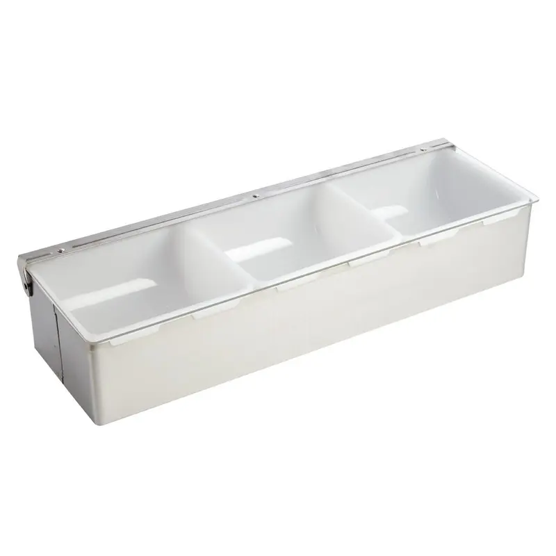 Olympia 3 Compartment Condiment Holder Stainless Steel
