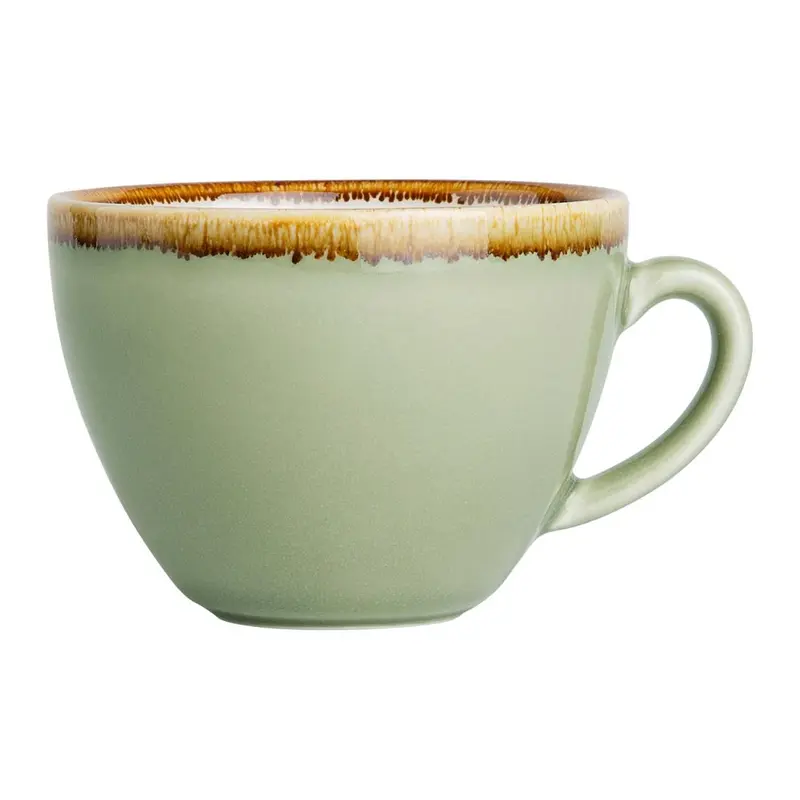 Olympia Kiln Cappuccino Cups Moss 230ml (6 Pack)