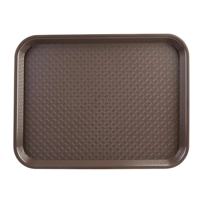 Olympia Kristallon Large Polypropylene Fast Food Tray Brown 450mm x 350mm
