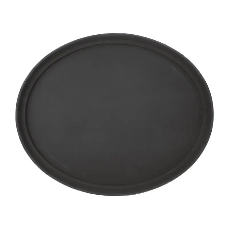 Olympia Kristallon Polypropylene Oval Non-Slip Tray Black 685mm