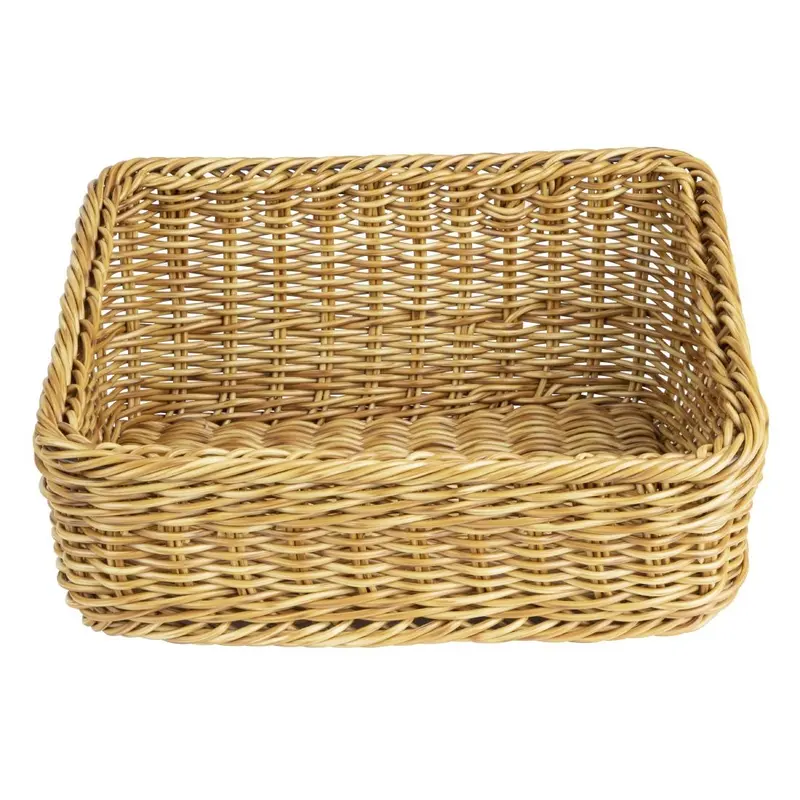 Olympia Polywicker Rectangular Display Basket Light Brown 360x300mm