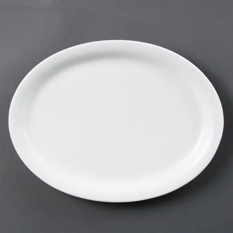 Olympia Whiteware Oval Platters 295mm (6 Pack)