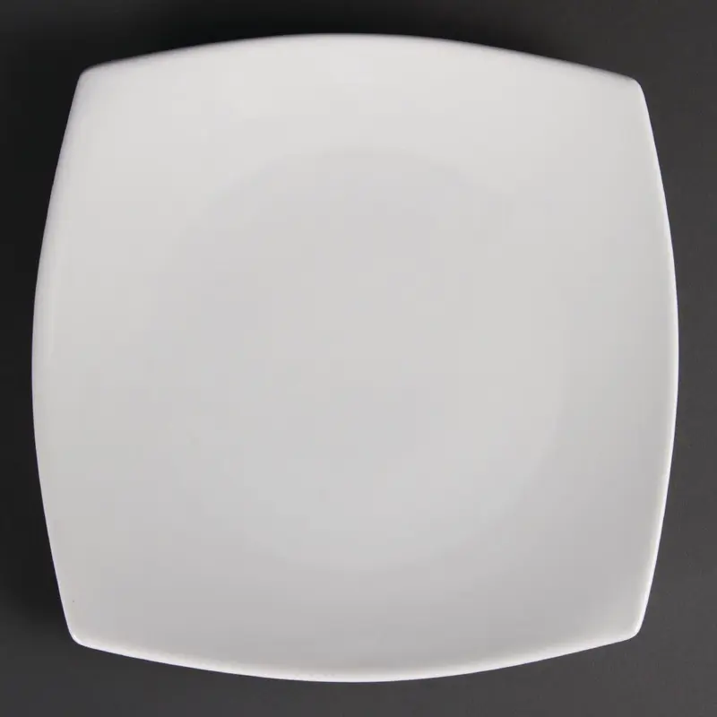 Olympia Whiteware Rounded Square Plates 240mm (12 Pack)
