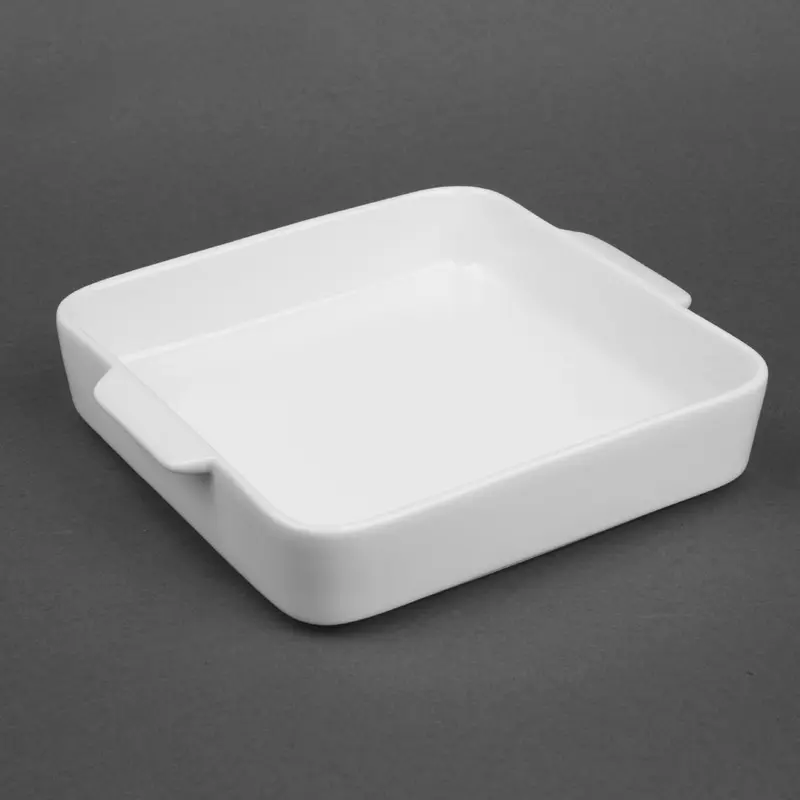 Olympia Whiteware Square Eared Roaster 200x180x40mm (3 Pack)