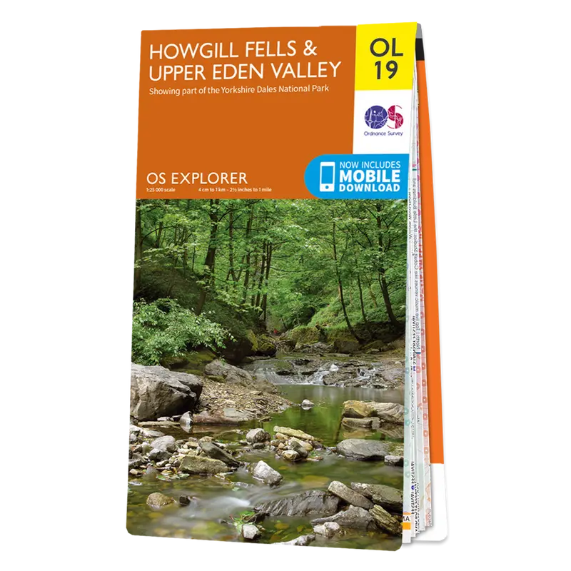 Ordnance Survey Explorer OL19 Map Howgill Fells & The Upper Eden Valley