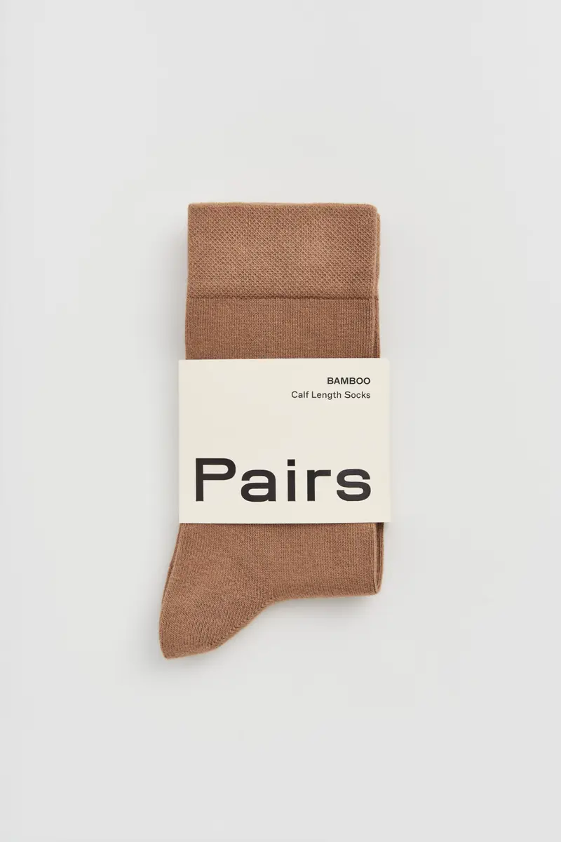 Pairs Biscuit Beige Bamboo Socks