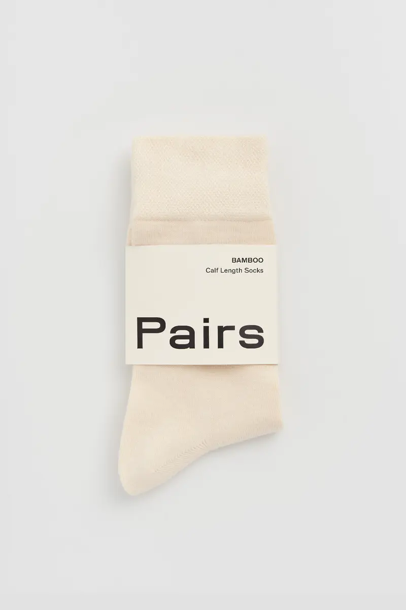 Pairs Clotted Cream Bamboo Socks