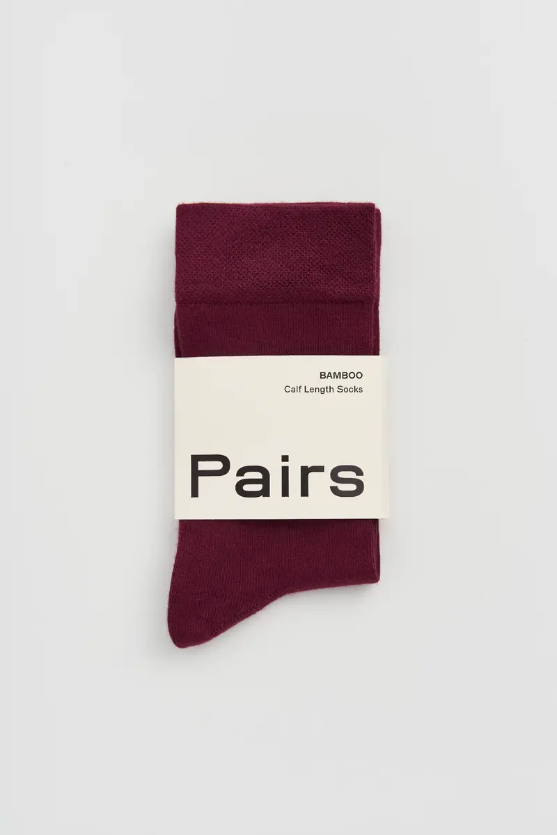 Pairs Dark Plum Bamboo Socks