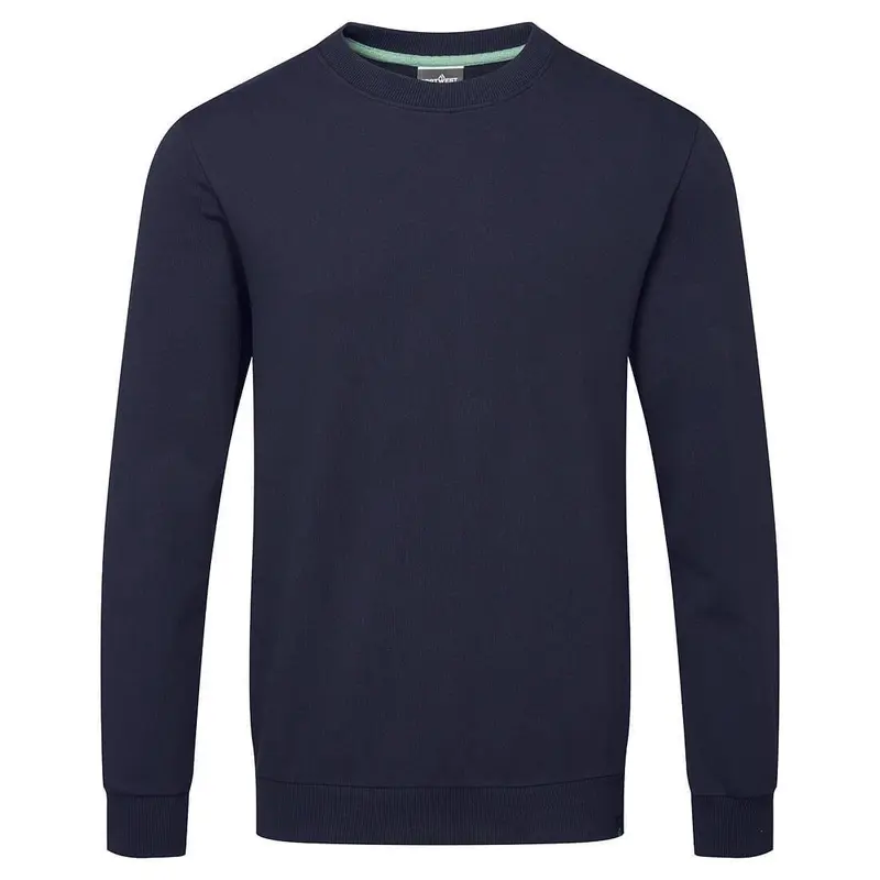 Portwest Navy Organic Cotton Recyclable Sweatshirt Size L