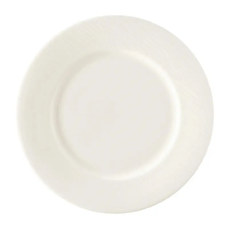 Royal Crown Derby Bark White Flat Rim Plate 215mm (Pack of 6)
