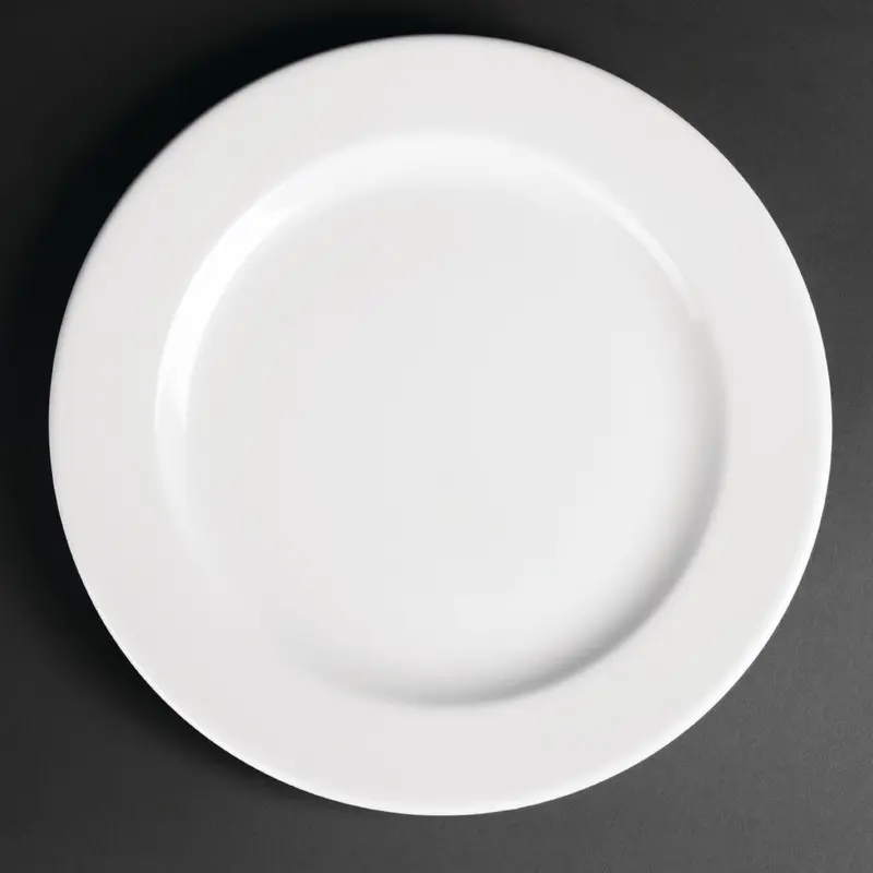 Royal Porcelain Classic White Wide Rim Plates 260mm (Pack of 12)