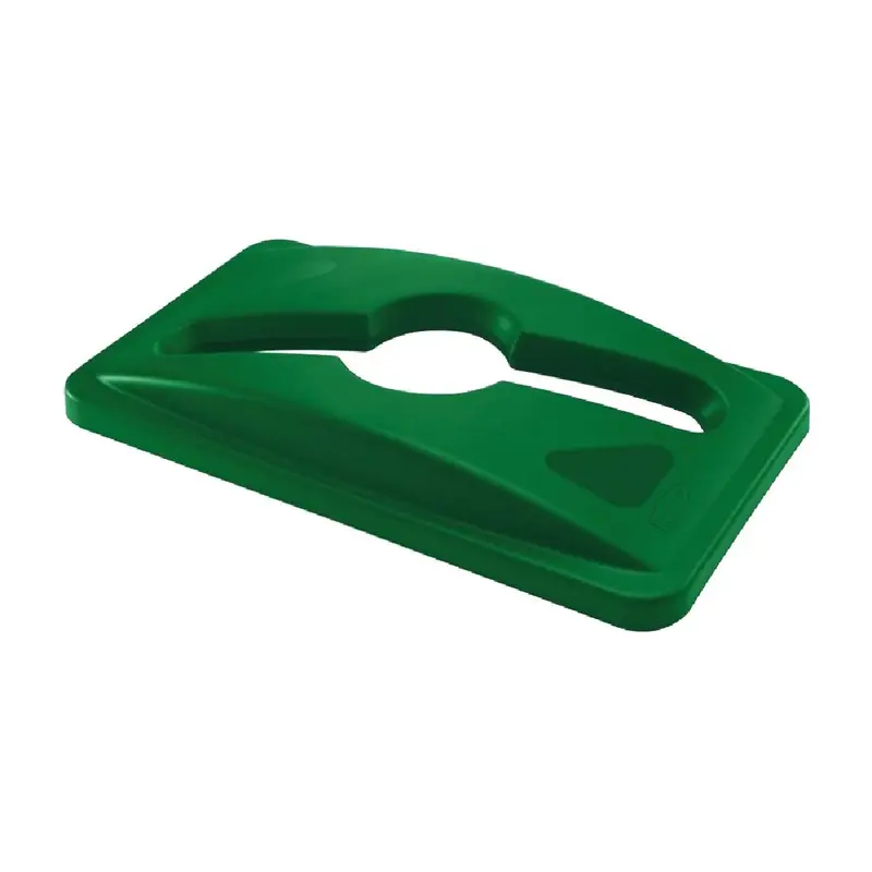 Rubbermaid Slim Jim Mixed Recycling Green Lid
