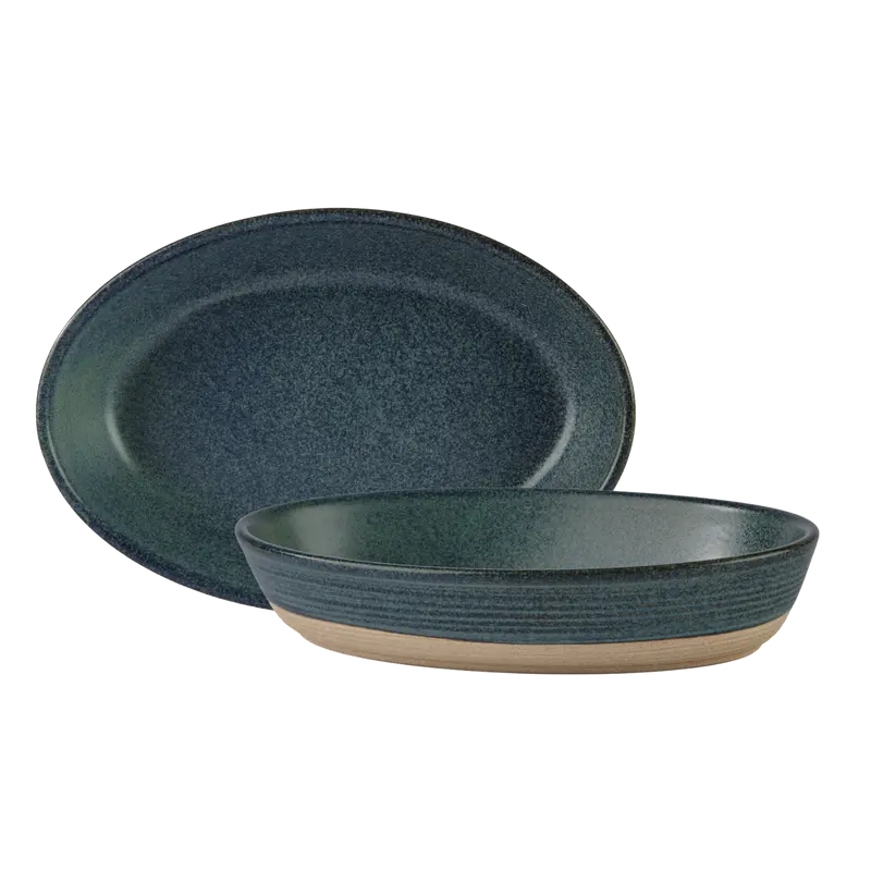 Rustico Aegean Oval Dish - 21 x 14cm / 20.25" x 5.5" - Pack of 6