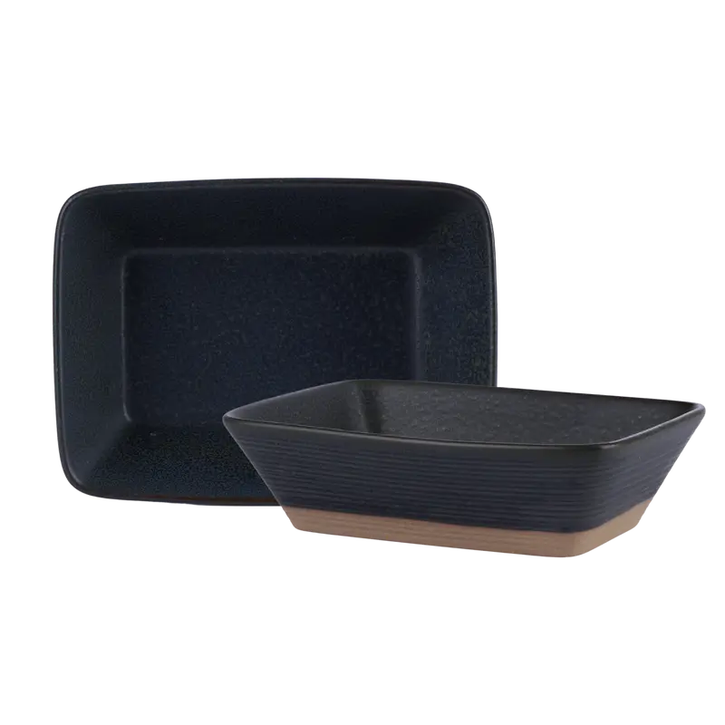 Rustico Aegean Rectangular Dish - 17.8 x 12.5cm / 7" x 5" - Pack of 6