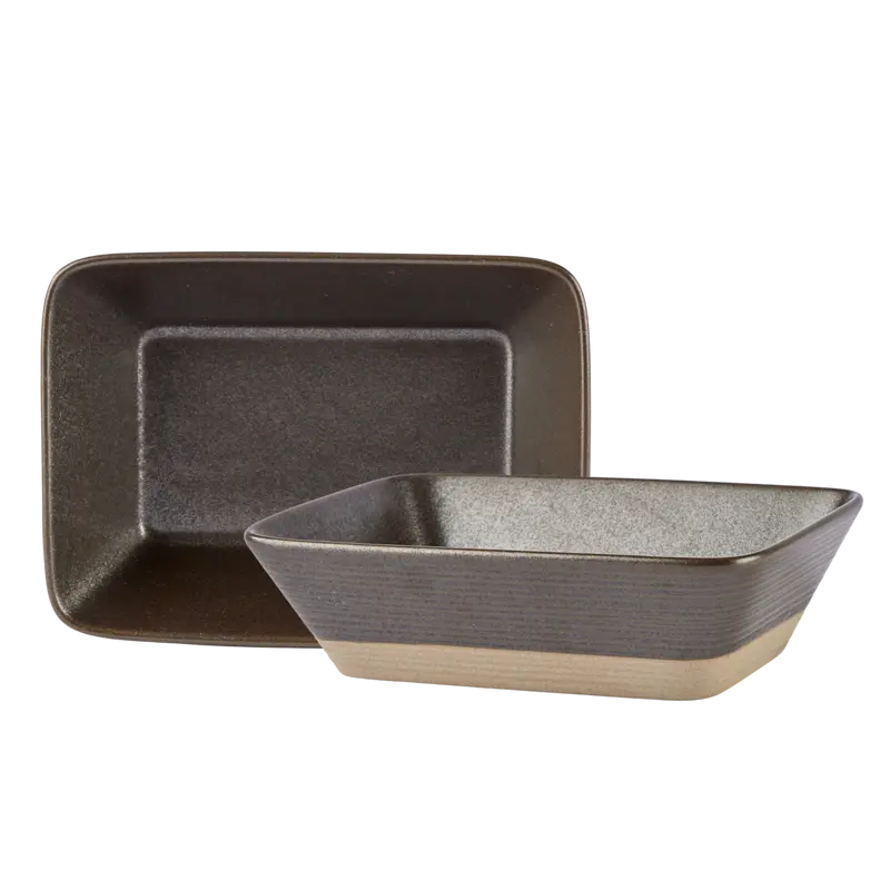 Rustico Cedar Rectangular Dish - 17.8 x 12.5cm / 7" x 5" - Pack of 6