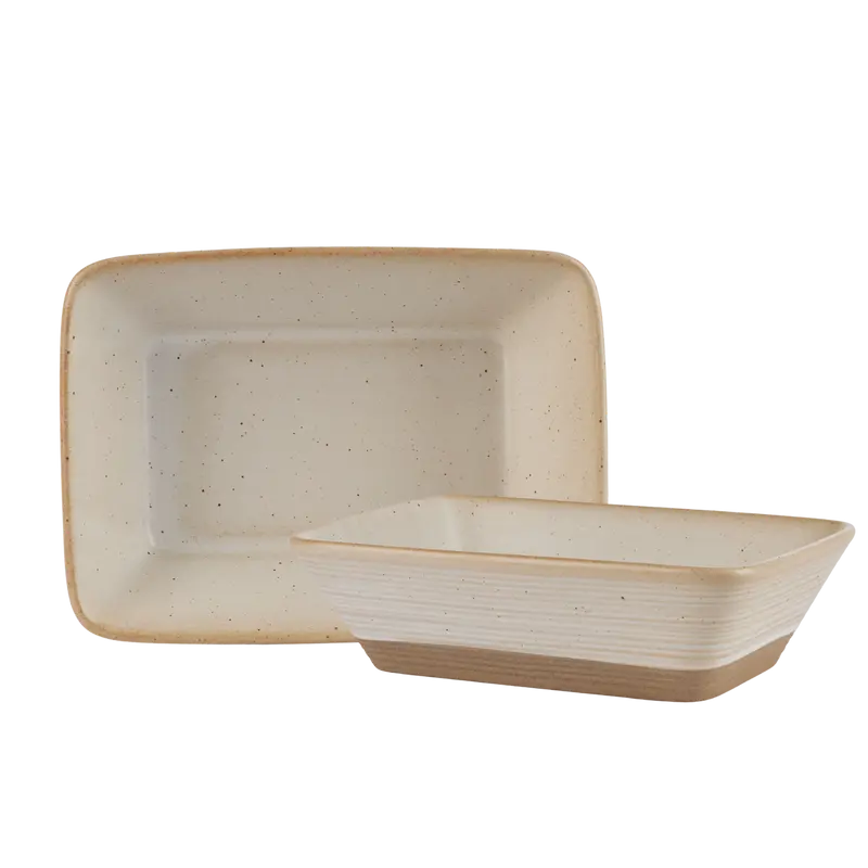 Rustico Dove Rectangular Dish - 17.8 x 12.5cm / 7" x 5" - Pack of 6