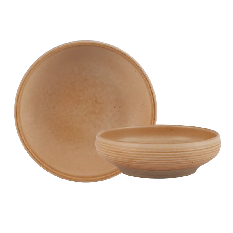 Rustico Taupe Low Dip Bowl - 10cm / 4" - Pack of 6