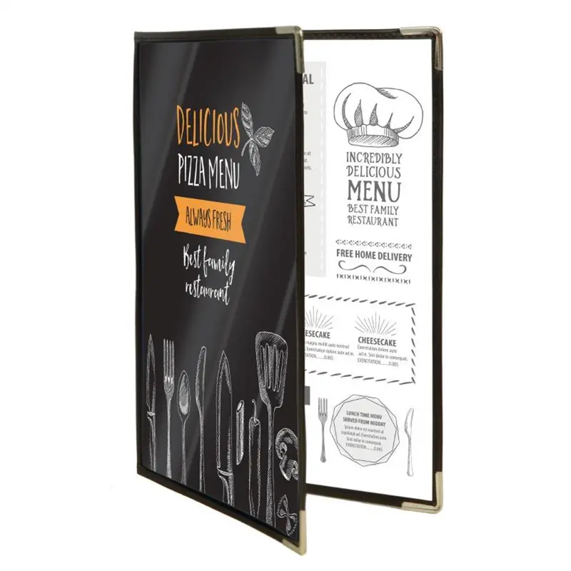 Securit Crystal Double-Sided Menu Cover A4 Double (3 Pack)