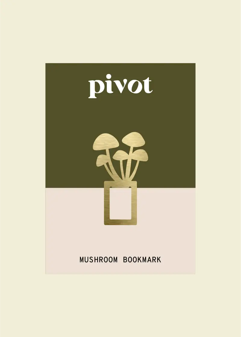Shimeji Mushroom Brass Bookmark