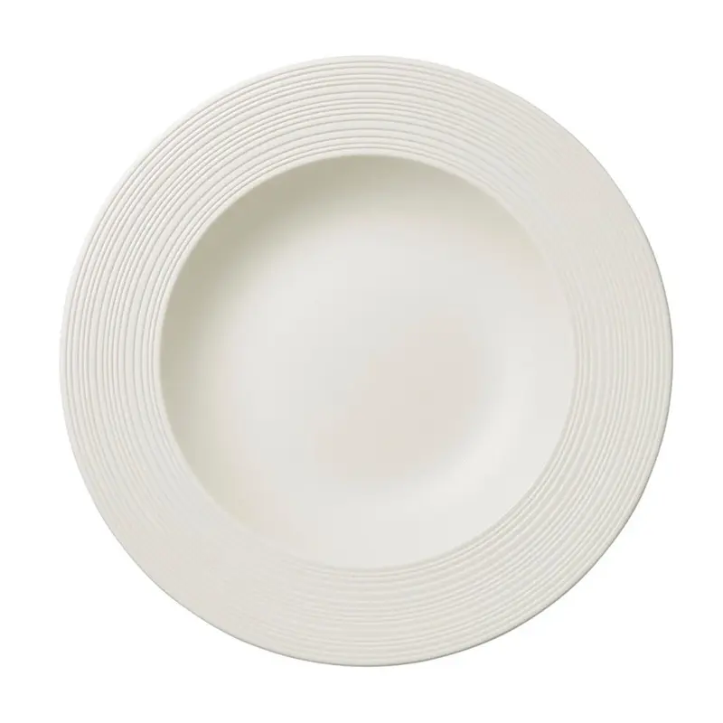 Steelite Concorde Rim Soup Plates Blanc 240mm (12 Pack)