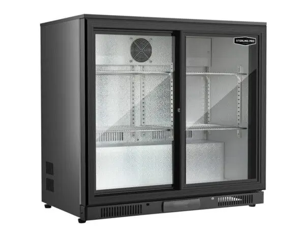 Sterling Pro SP2HC-LOW-BS 180 Bottle Low Height Sliding Double Door Cooler