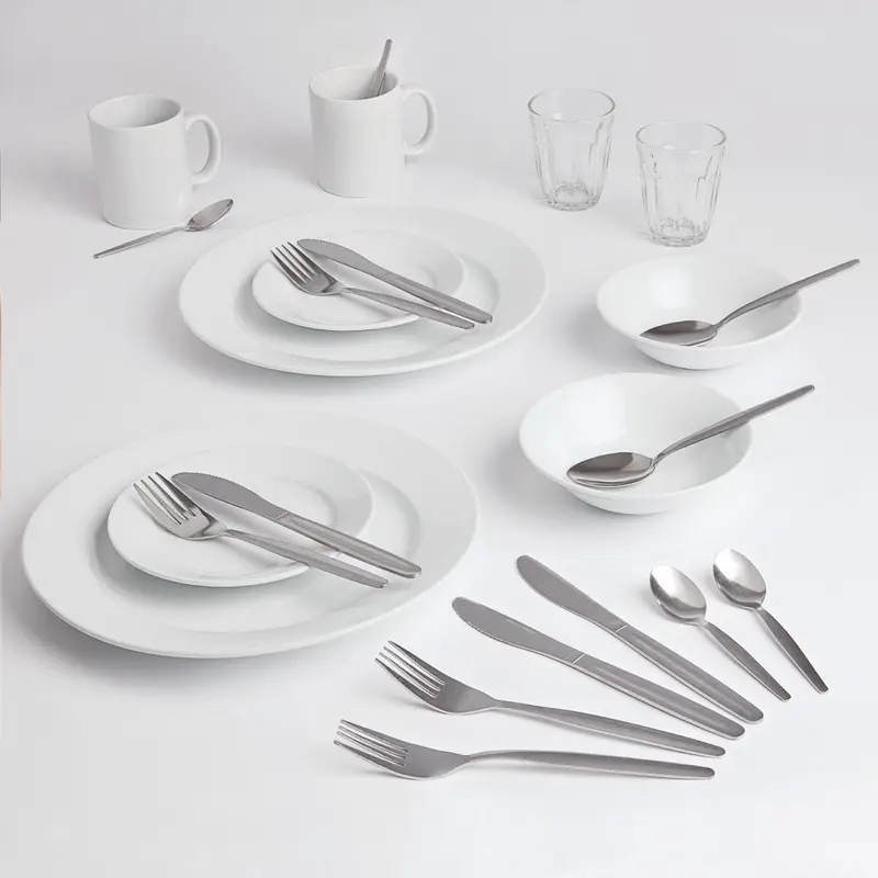 Student Accommodation Crockery and Cutlery Set