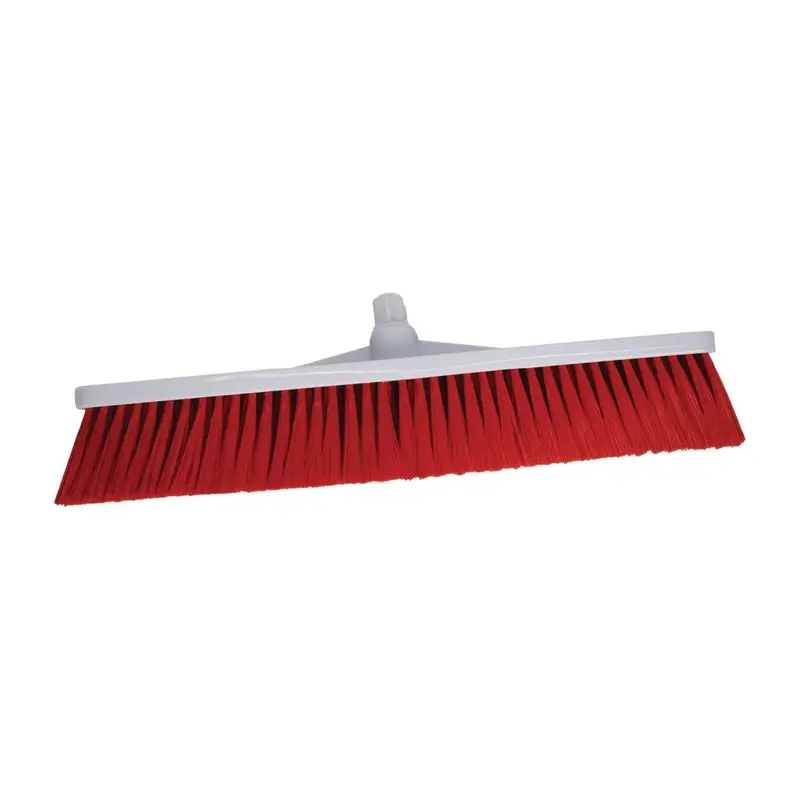 SYR Hygiene Broom Head Soft Bristle Red