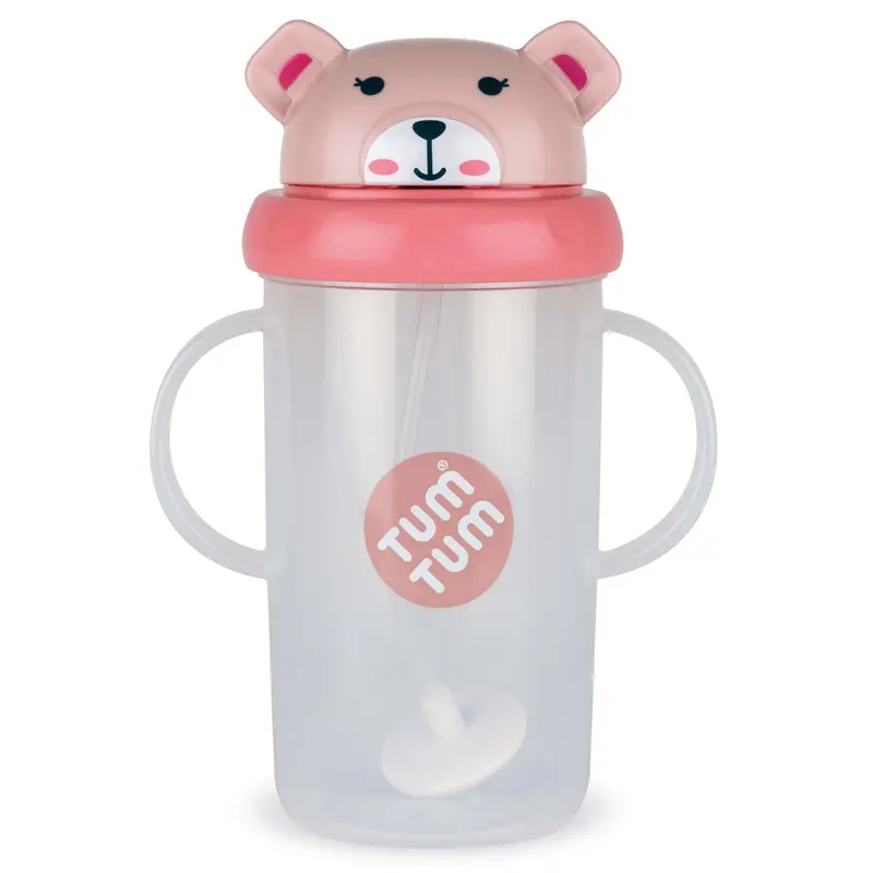 Tall Tippy Up Sippy Cup, with Weighted Straw (Valve Free), Betsy Bear, 300ml, Series 3