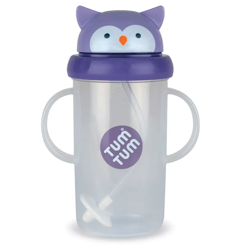 Tall Tippy Up Sippy Cup, with Weighted Straw (Valve Free), Olivia Owl, 300ml, Series 3