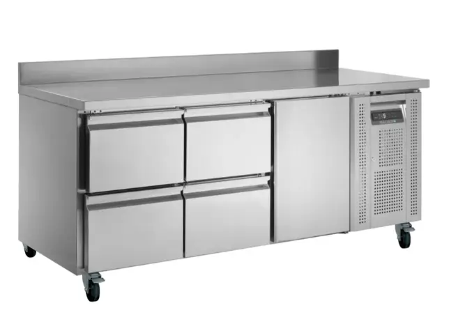 Tefcold CK7340 417 Ltr Refrigerated Counter 1 Door 4 Drawer