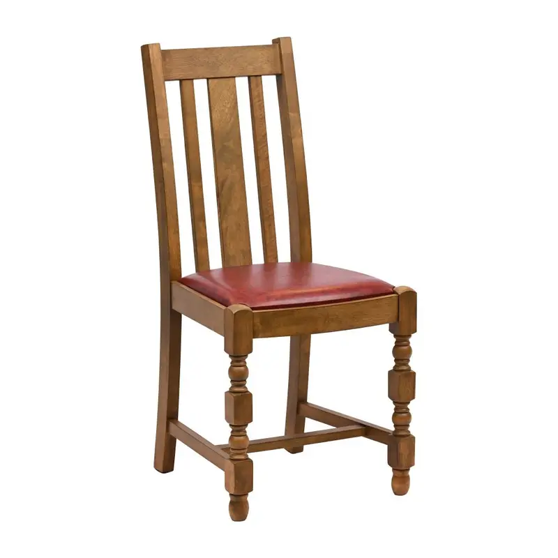 Thame Dining Chair Weathered Oak & Bordeaux Seat (Pack of 6)