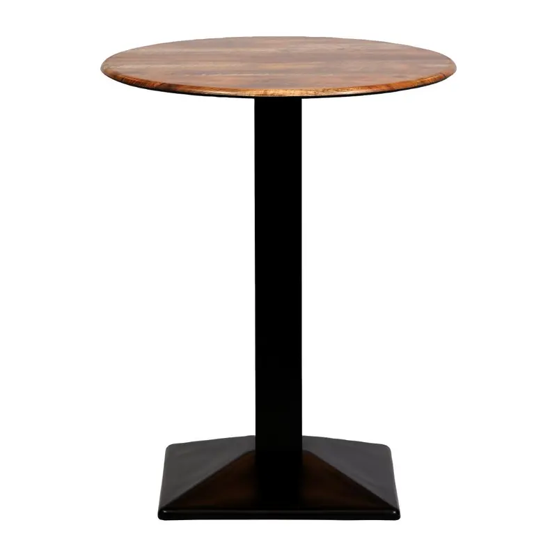 Turin Round Poseur Table Planked Oak 600mm