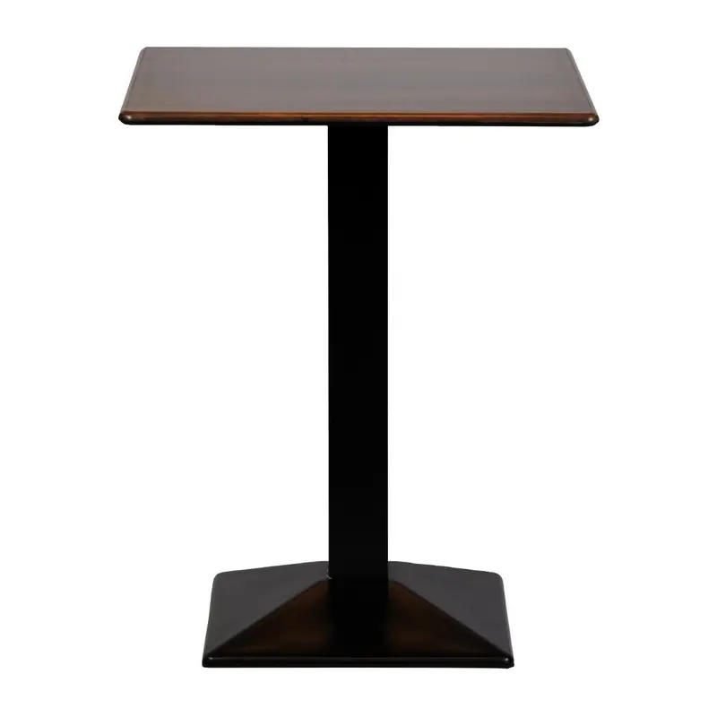 Turin Square Poseur Table Walnut 700x700mm