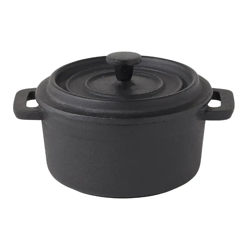 Utopia Pot Staub Round Black 100mm (6 Pack)
