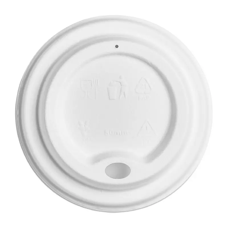 Vegware 79-Series Moulded Fibre Hot Cup Lids 79mm (1000 Pack)