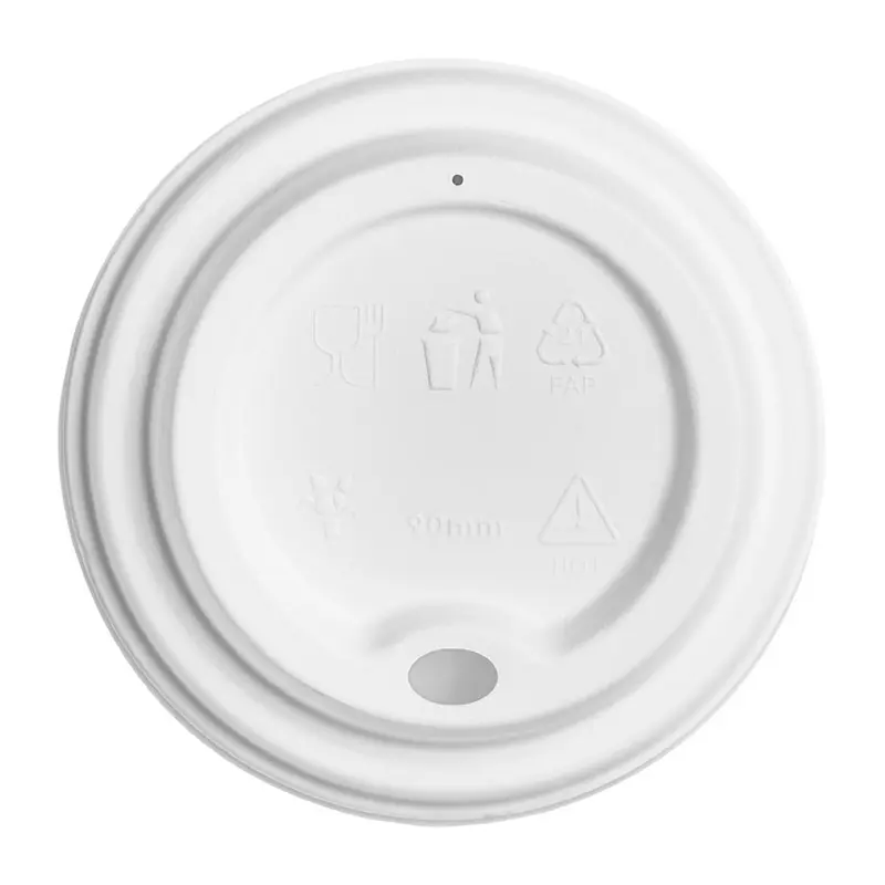 Vegware 89-Series Moulded Fibre Hot Cup Lids 89mm (1000 Pack)