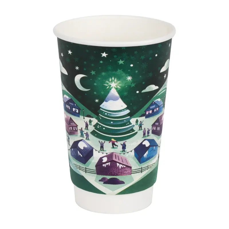 Vegware Double Wall 2026 Festive Cups 455ml (400 Pack)