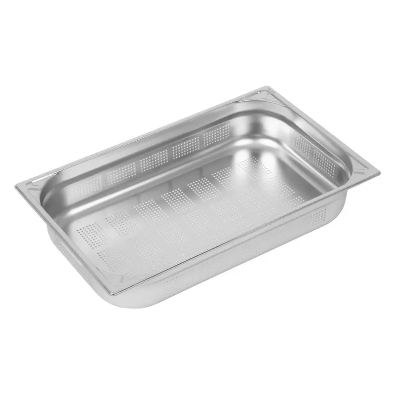 Vogue Heavy Duty Stainless Steel Perforated 1/1 Gastronorm Tray 100mm