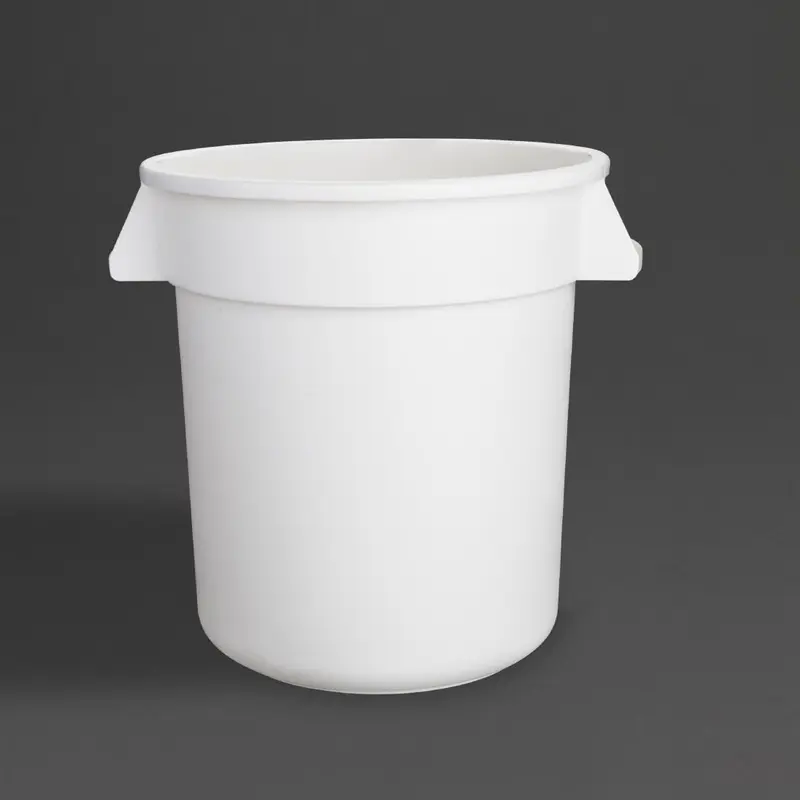 Vogue Polypropylene Round Container Bin White 38Ltr