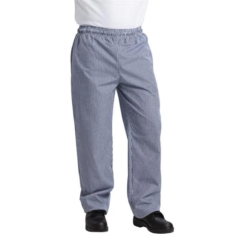 Whites Unisex Vegas Chefs Trousers Small Blue & White Check L