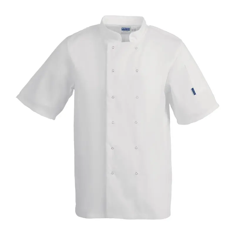 Whites Vegas Unisex Chef Jacket Short Sleeve White L