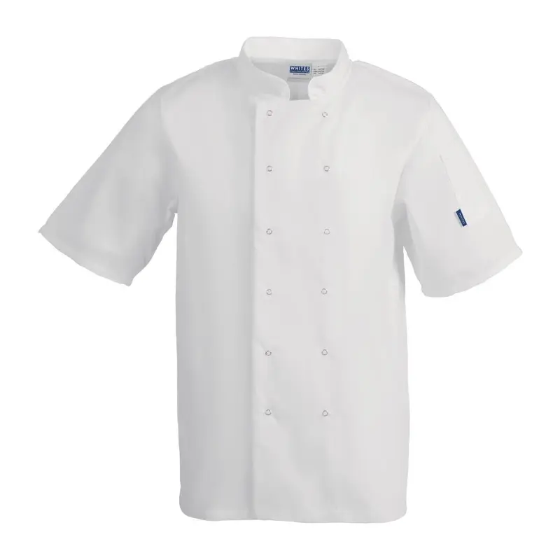 Whites Vegas Unisex Chef Jacket Short Sleeve White M