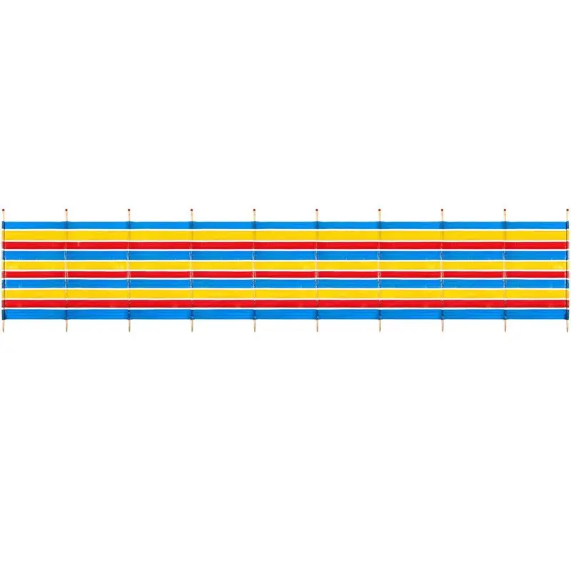 Yello 10 Pole Tall Windbreak Traditional Stripe 1.5m High